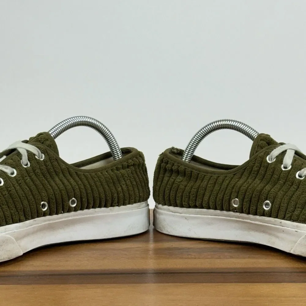 Womens Converse X Jack Purcell Widewale‎ Cord Ox Surplus Olive Sneakers Size 9.5